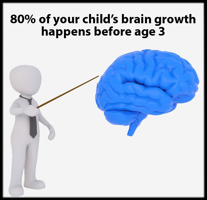 80% of your child's brain growth happens before age 3